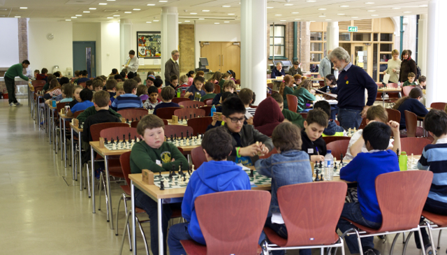 Under 11 players in action