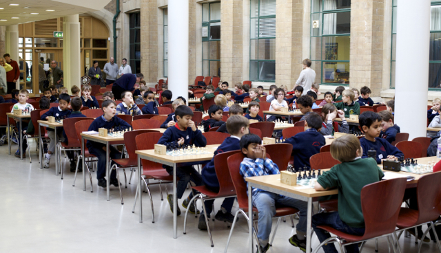 Under 9 section in the playing hall